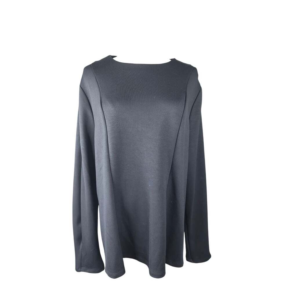 Scoop Women's Long Sleeve Black Sweater Top with Back Keyhole Detail Sz. XXL